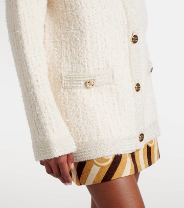 Gucci Wool-blend lamé bouclé cardigan