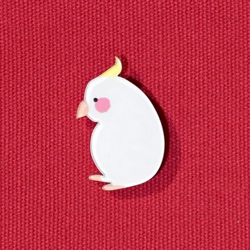 三八小鸚鵡擦腮紅－厚切別針