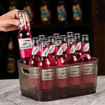 小號商用啤酒筐 收納框酒吧KTV酒水提籃塑料箱上酒籃子手提籃家用