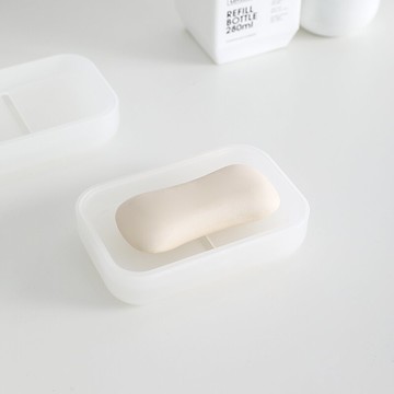 簡約日式雙層瀝水香皂盒 學生宿舍塑料帶蓋皂盒 衛生間肥皂盒皂架