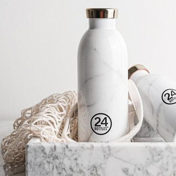 【義大利 24Bottles】不鏽鋼雙層保溫瓶 500ml - 義大利大理石