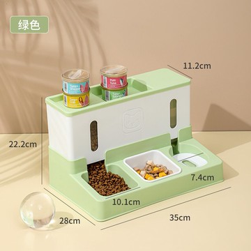 寵物餵食器 貓咪飲水機流動不插電自動循環寵物喂食器一體喝水器貓狗狗喂水器【HZ68828】