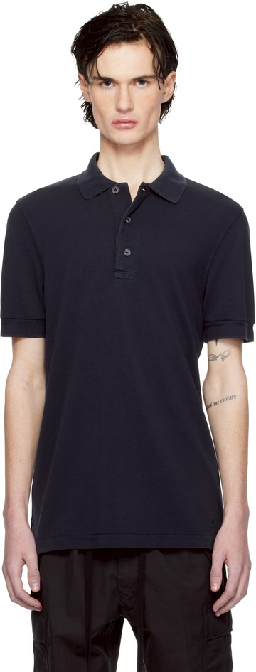 TOM FORD 海军蓝三扣 Polo 衫