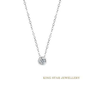 King Star 鉑金台 天然鑽石項鍊 泡泡 (20分視覺效果)