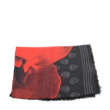 Alexander Mcqueen - Black And Red Scarf