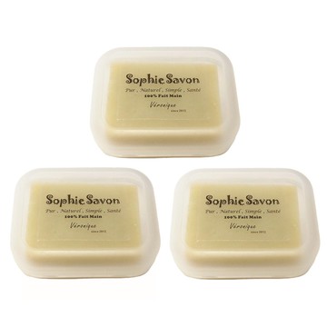 Sophie Savon 蘇菲皂 攜帶型簡易肥皂盒 9 x 7 x 4cm  霧面透明  3個