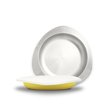 VIIDA - [官方直營]抗菌不鏽鋼餐盤-萊姆黃