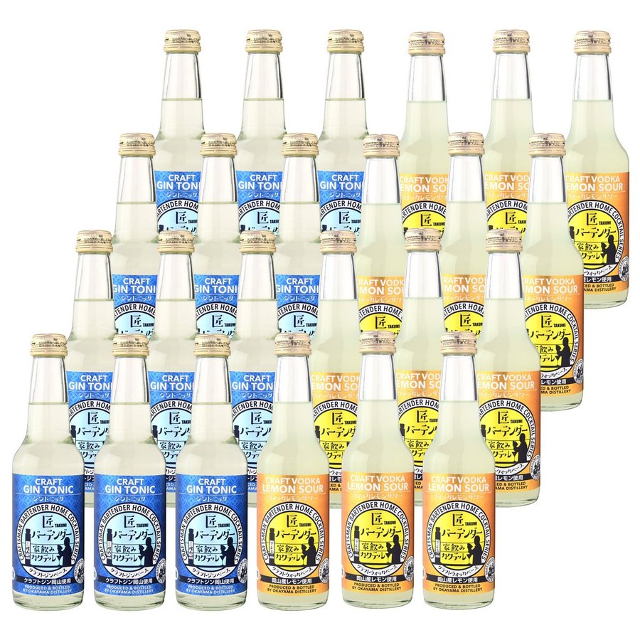 匠バーテンダー家飲みカクテル ジントニック・ウォッカレモンサワー24本セット GTLM-24C 【岡山県/宮下酒造】 | LINEショッピング