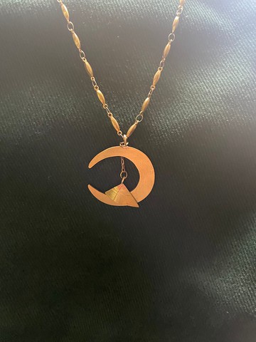 埃及系列之六 月光下的金字塔 項鍊