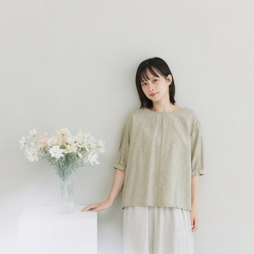 【Simply Yours】緹花短袖上衣 綠F