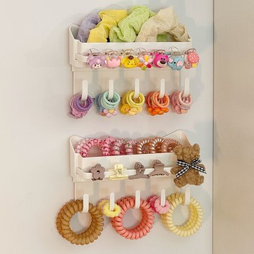 臺灣出貨🔥全網最低價🚀鏡櫃髮飾收納盒壁掛衛生間洗漱臺置物架抓夾髮夾手串手鍊首飾掛架