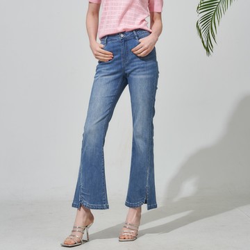 CLL巧玲瓏 冰氧酷甲殼素開岔喇叭褲 6481107