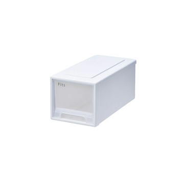 日本天馬 Fits MONO純白系正方22.5寬單層抽屜箱(透窗)-高20CM-3入