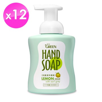 綠的GREEN 植物系潔手慕斯-檸檬伯爵 300mlX12入組 (箱購)