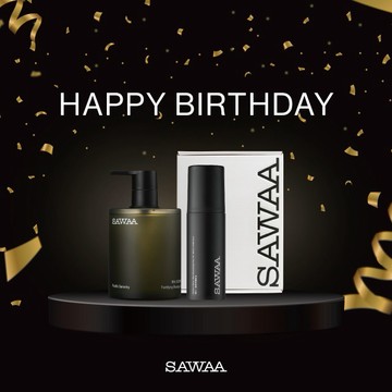【SAWAA】頭髮修護保養禮盒🎁巨蟹座生日禮物(髮油+洗髮露+白色禮盒)