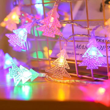 太陽能燈串圣誕節裝飾樓頂陽臺露臺布置花園圍欄別墅院子民宿室外