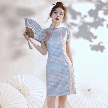 年夏季新款韓版法式旗袍少女文藝清新時尚氣質年輕款日常可穿