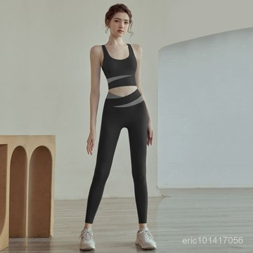 台灣出貨【瑜伽服】2025新款瑜伽褲 瑜伽褲女 高腰提臀瑜伽褲 彈力緊身運動褲 收腹速幹健身服套裝 瑜伽套裝 運動套裝女