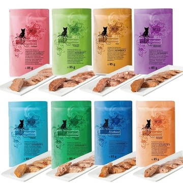 德國CATZ凱茲-經典美食家無穀主食餐包 85g Catz finefood貓專用主食餐包 x 16入組(購買第二件贈送寵喵樂-貓草玩具x1包)