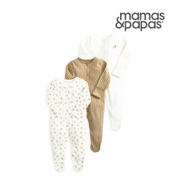 Mamas&Papas 森林的花信-連身衣3件組