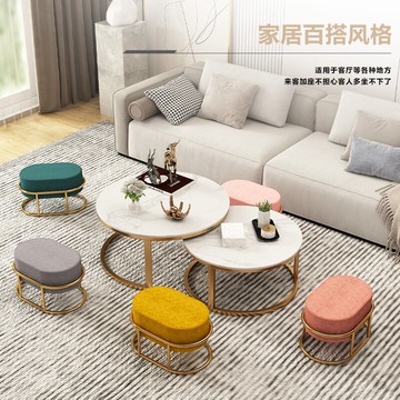 小凳子家用客廳沙發凳換鞋凳北歐輕奢茶幾凳鐵藝穿鞋凳家用矮凳