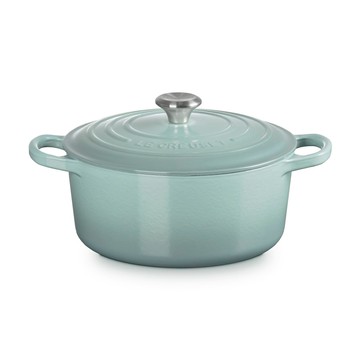 LE CREUSET 圓形鑄鐵鍋 22cm 3.3L 海洋之花 法國製 湯鍋 燉鍋