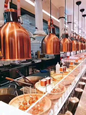 食物保溫燈 自助餐食品加熱燈廚房餐廳吊燈 點心干貨薯條烤肉暖燈【幸福驛站】