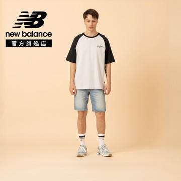 [New Balance]撞色Logo短T_男性_黑色_MT61B23KBK