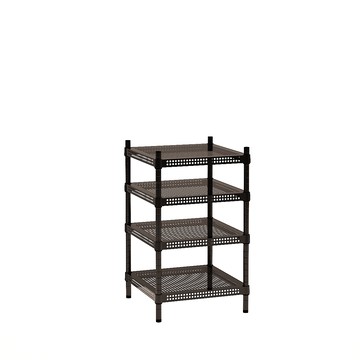 [客尊屋]粗管/沖孔/45x45x75hcm 黑武士沖孔 四層架黑武士