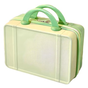 S-SportPlus+ 手提式化妝箱 時尚便攜彩妝收納箱  黃色 + 綠色  1個