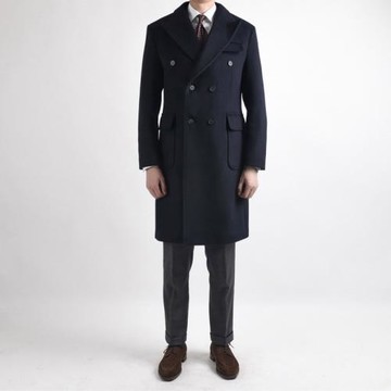 秋冬新款流行男裝中長款呢子外套韓版修身風衣加厚毛呢大衣潮817