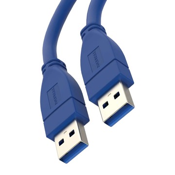 POLYWELL 寶利威爾 USB3.0 A公 To A公 傳輸線 PW15-W45-S002  0.25m  藍色  1條