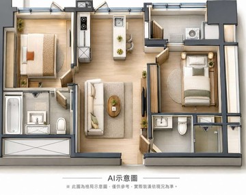 精品住宅【回家就像住飯店】稀有2房車雙衛浴｜桃園市桃園區大興西路三段