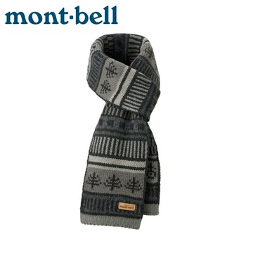 【Mont-Bell 日本 KNIT HIGHLAND MUFFLER FOREST圍巾《灰》】1108896/登山/旅行/滑雪