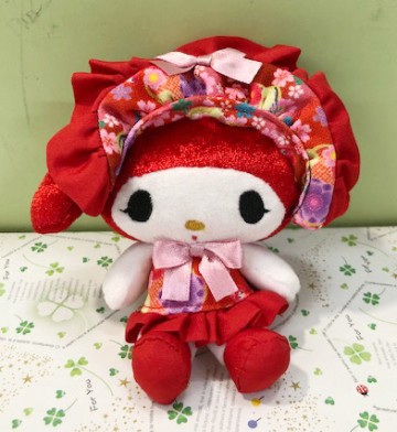 【震撼精品百貨】My Melody_美樂蒂~Sanrio 造型玩偶吊飾-中國風紅#09250