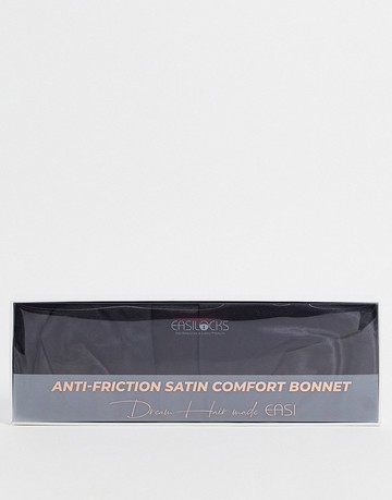 Easilocks Satin Comfort Bonnet in Black-No colour