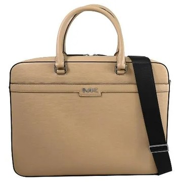 MICHAEL KORS COOPER 水波紋皮革兩用公事包.淺棕