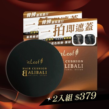 【2入組】韓國isLeaf髮際線遮色粉餅14g-栗棕