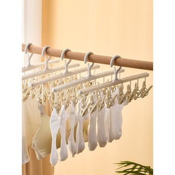 日式宿舍用曬襪架晾襪子架學生兒童夾掛衣服嬰兒衣夾多夾子晾衣架