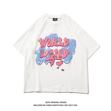 億萬少年美式潮牌街頭短袖T恤男 情侶裝夏裝嘻哈歐美小眾上衣半袖