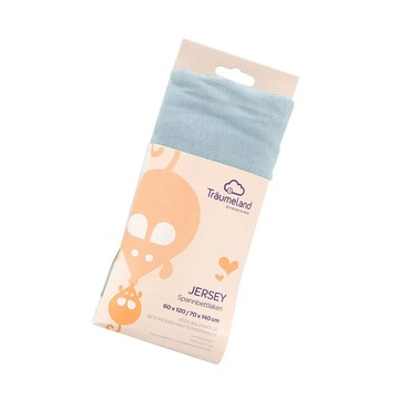 奧地利 Träumeland璀夢地｜針織棉 嬰兒床包（多色可選） - 天藍