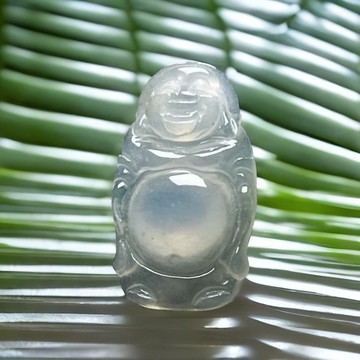 冰種翡翠彌勒佛 | 天然緬甸玉A貨翡翠 | 送禮