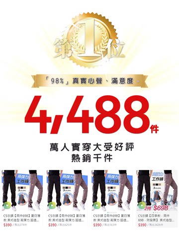 美式 彈力透氣 多袋 休閒長褲 工裝褲 工作褲 CS衣舖 #6992