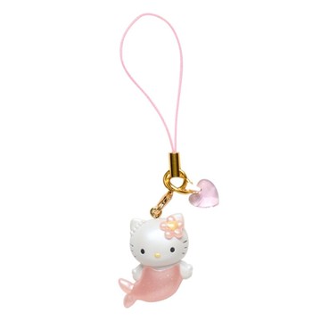 asdfkitty*KITTY 美人魚粉紅色 造型手機吊飾 掛飾 鑰匙圈-日本正版