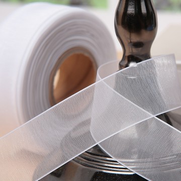 基本款歐根紗緞帶 15mm  1個  45m  白色