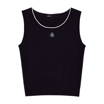 【CITYBREEZE】經典LOGO無袖背心 (5色可選_純白色/粉色/藍黑色/墨黑色/奶油色)