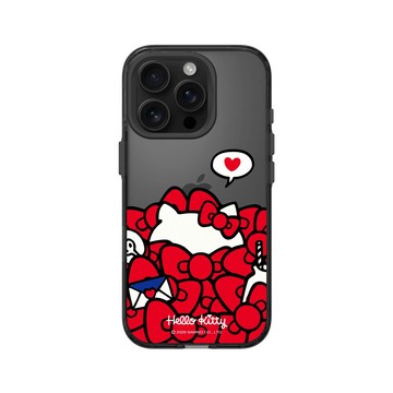 iPhone 16 Pro Clear (相機按鈕) 酷墨灰 - 三麗鷗-Hello Kitty - 遮臉系列-躲貓貓