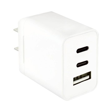 Dr.AV 聖岡科技 TYPE C & USB A 三孔 3.4A USB充電器 最大17W功率  白色  1個