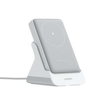 【Wh+CCC標示】CUKTECH 酷態科 20W 無線磁吸 行動電源 10000mAh 附支架 (WPB100N)-灰色