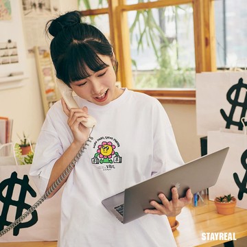 STAYREAL 有錢花寬版T